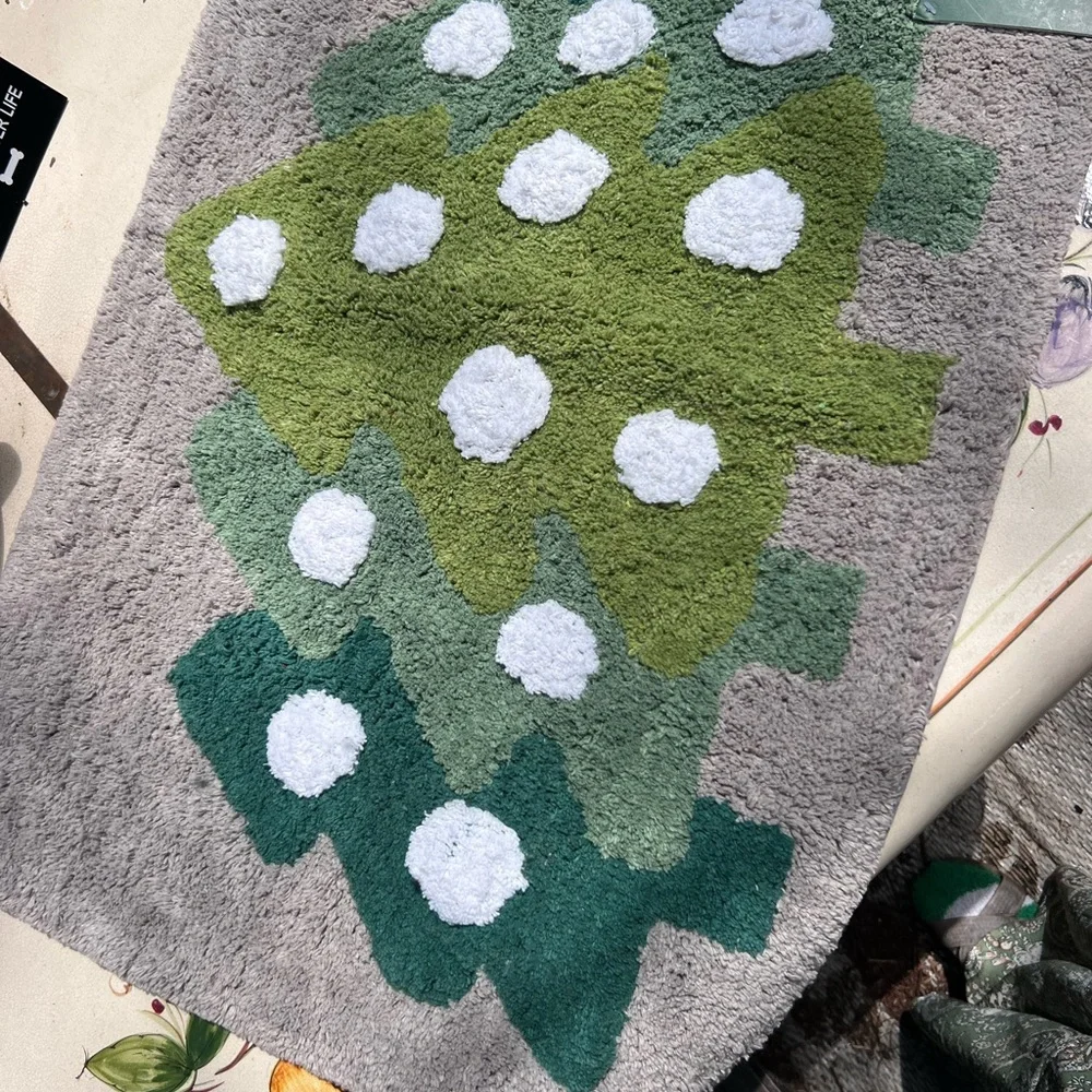 Christmas Tree Bath Mat Very Thick Very Soft!! Brand New